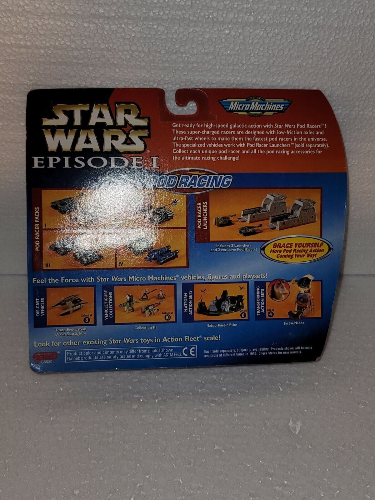 Micromachines Star Wars Episode 1 Pod Racing Pack 3, 1998 by Galoob Vintage