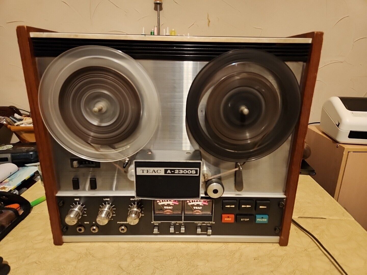 Teac A-2300S Reel to Reel Tape Deck Tested Functions Working  Vintage