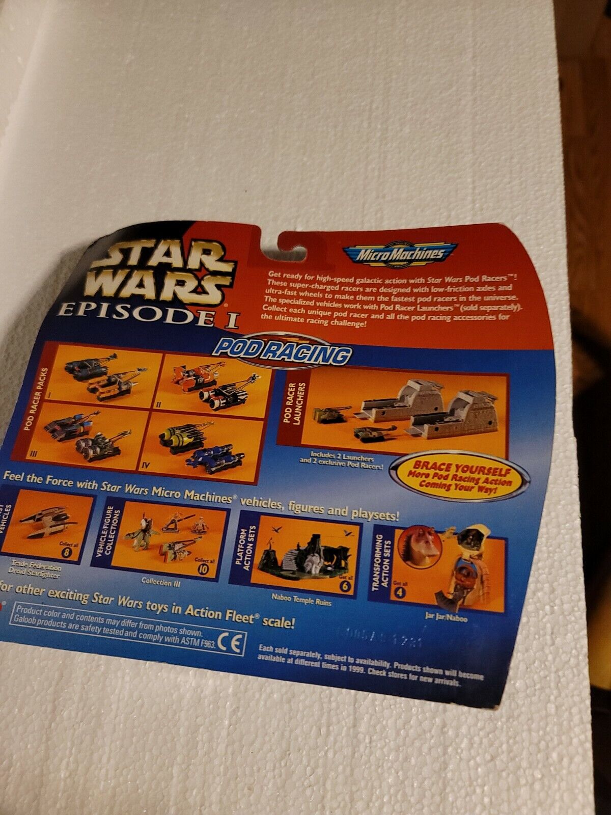 Micromachines Star Wars Episode 1 Pod Racing Pack 4, 1998 by Galoob Vintage