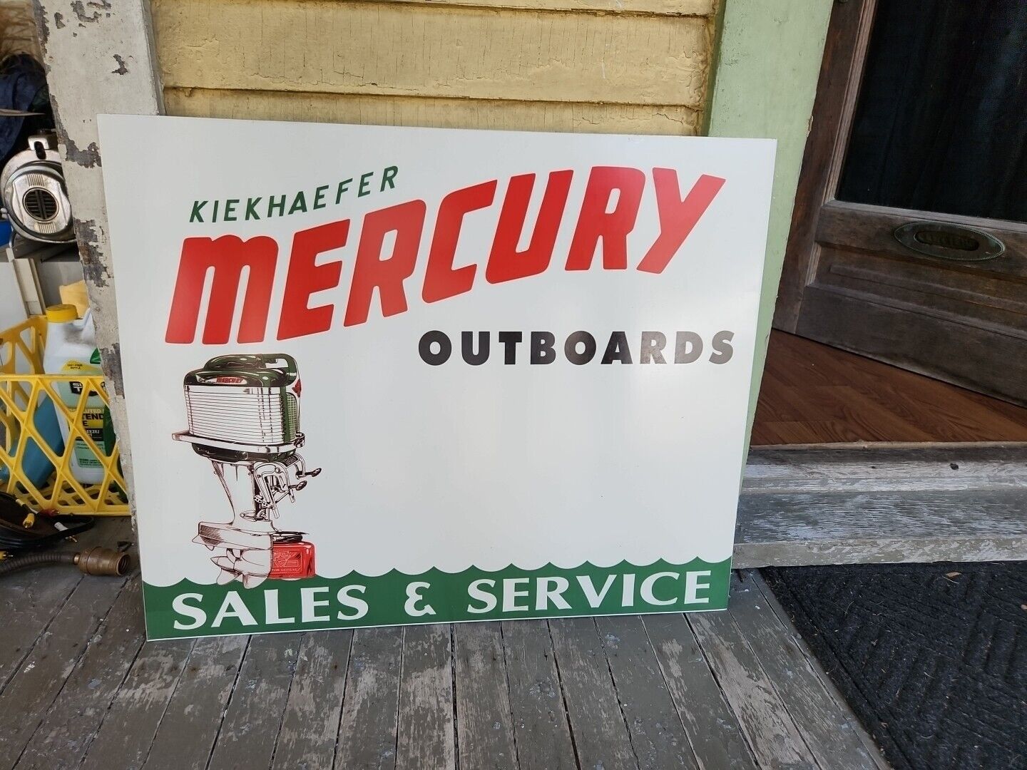 Mercury Outboards Motors Service marine  Gasoline metal sign Oil Gas Dealer Boat