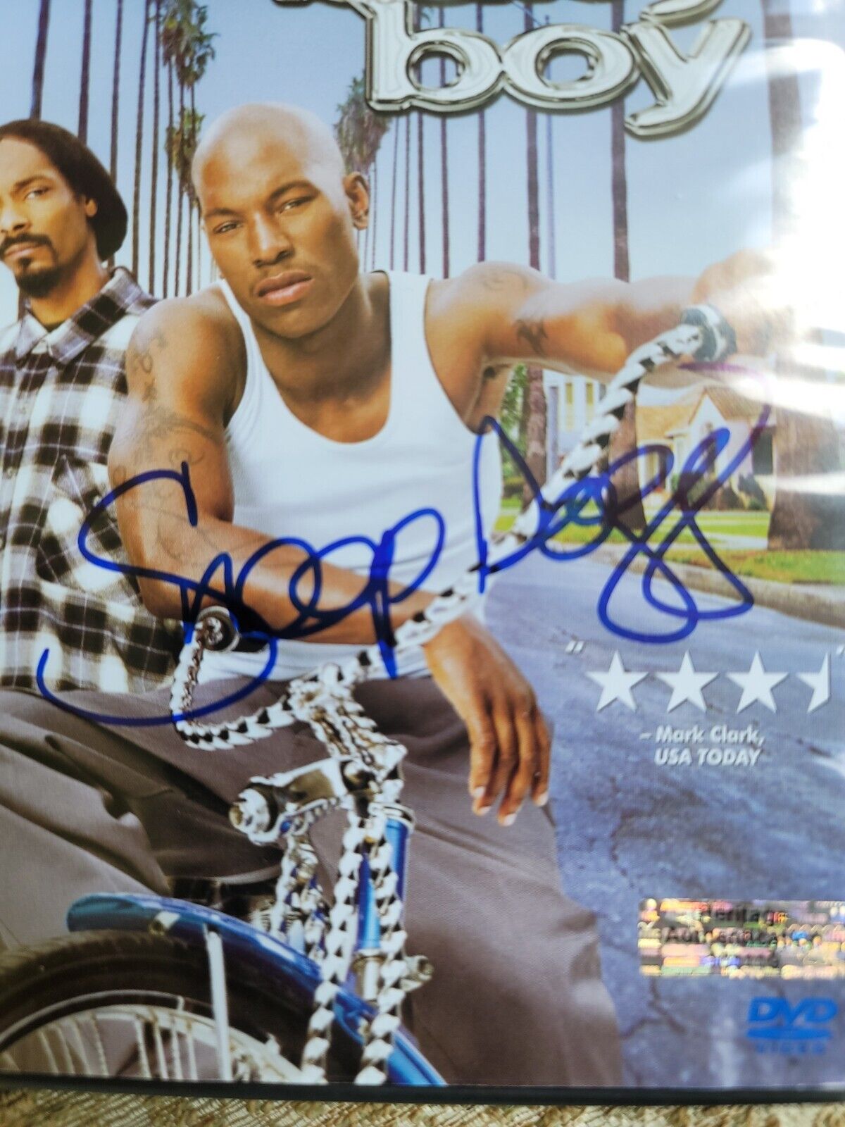 SNOOP DOGG AUTOGRAPH SIGNED BABY BOY DVD INSERT GOOD SIG BLUE PAINT PEN