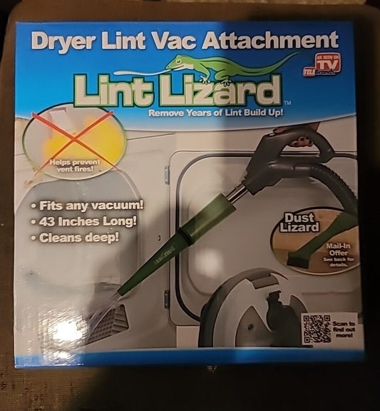 Lint Lizard Dryer Vac Attachment Vacuum Remove Lint From Dryers 43"   NEW/SEALED