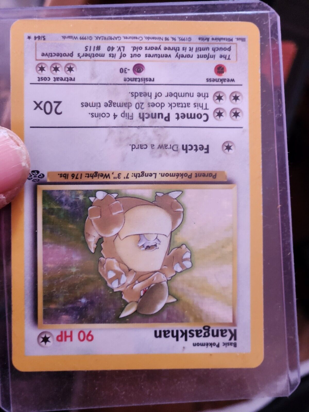 Pokemon 1998 Jungle Kangaskhan 5/64 Holo