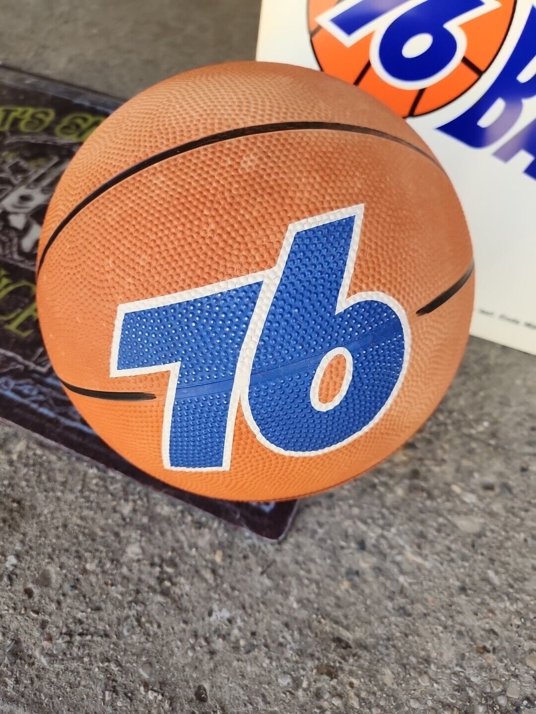 Vintage 76 Gasoline Orange Logo Promotional Souvenir Basketball Original Display