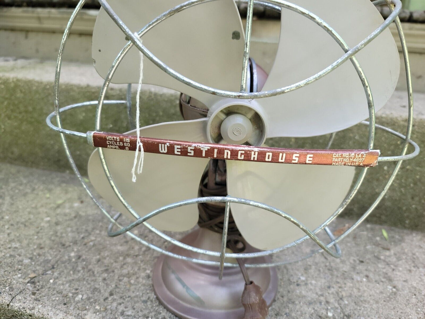 Vintage Westinghouse Fan Tested Working Part No Y-4697