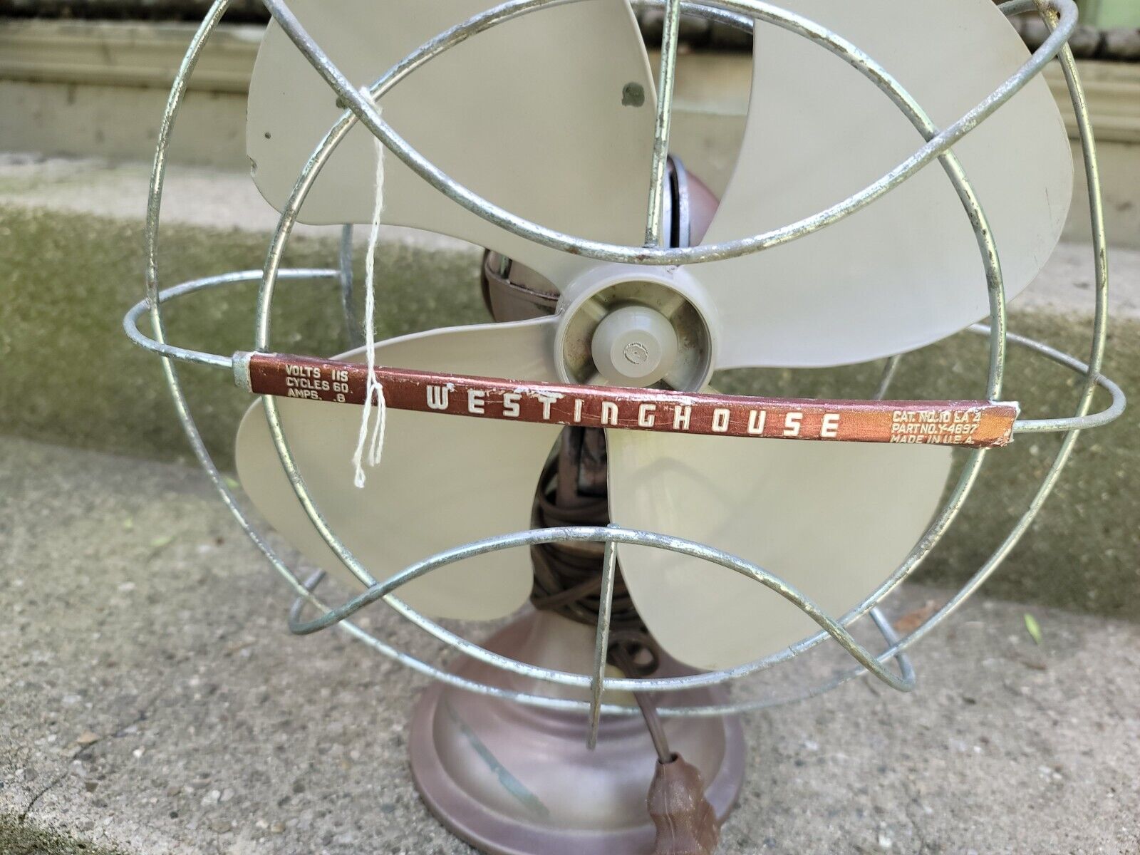 Vintage Westinghouse Fan Tested Working Part No Y-4697