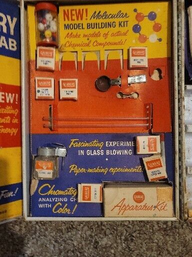 RARE 1960s The Gilbert Chemistry Science Experiment SetNear Complete Vintage