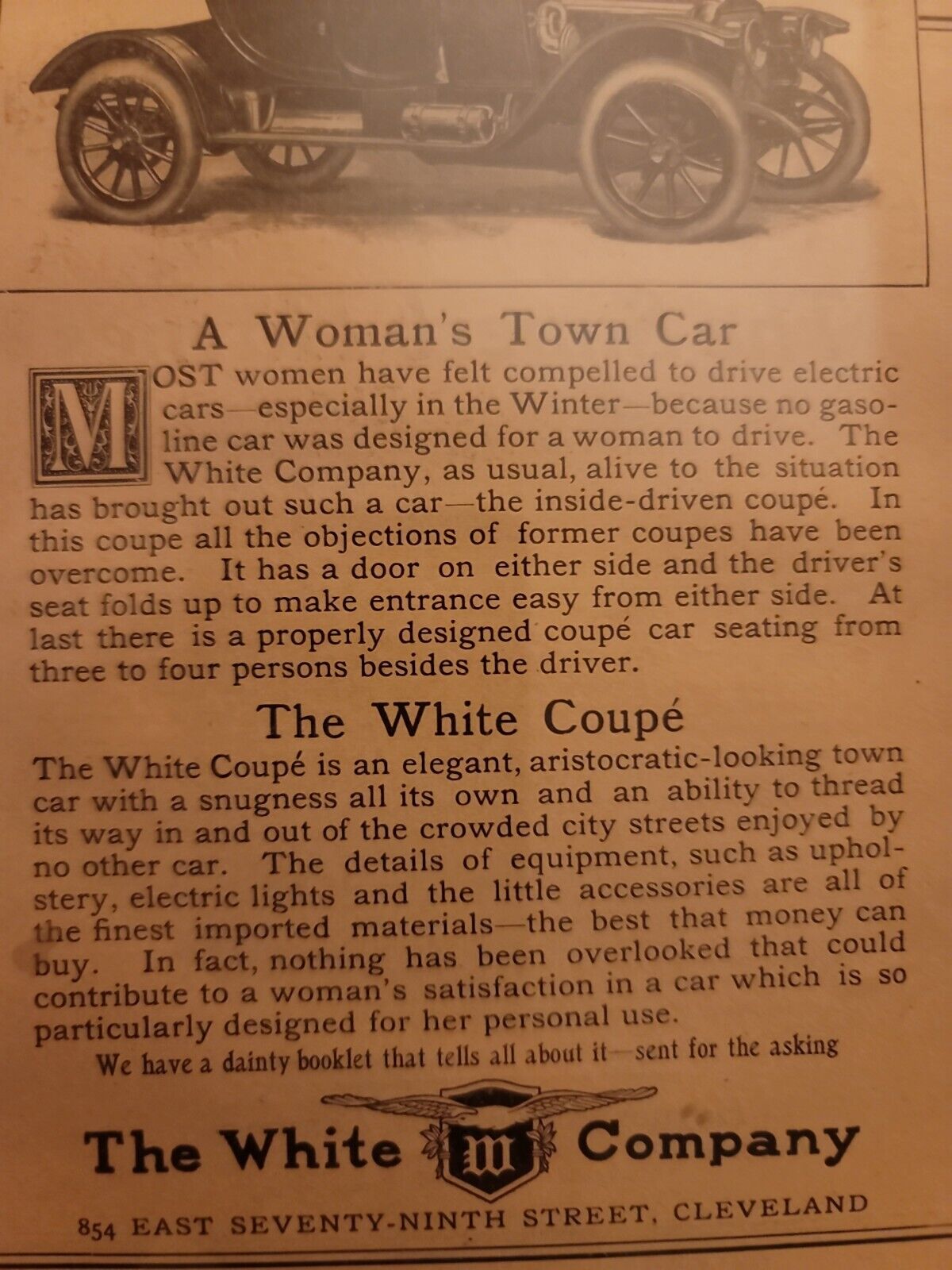 Harvey’s Wallhangers Early 1900s Detroit The White Company Advertisement  