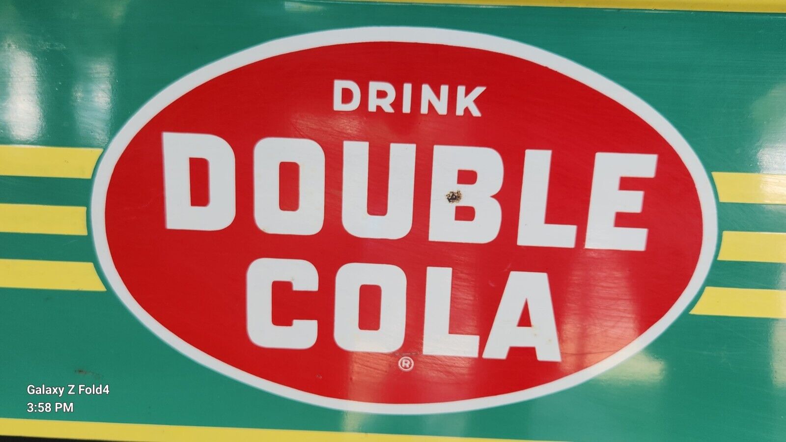 Vintage Double Cola Chalkboard Advertising Sign Coke Pepsi Soft Drink Salesman 