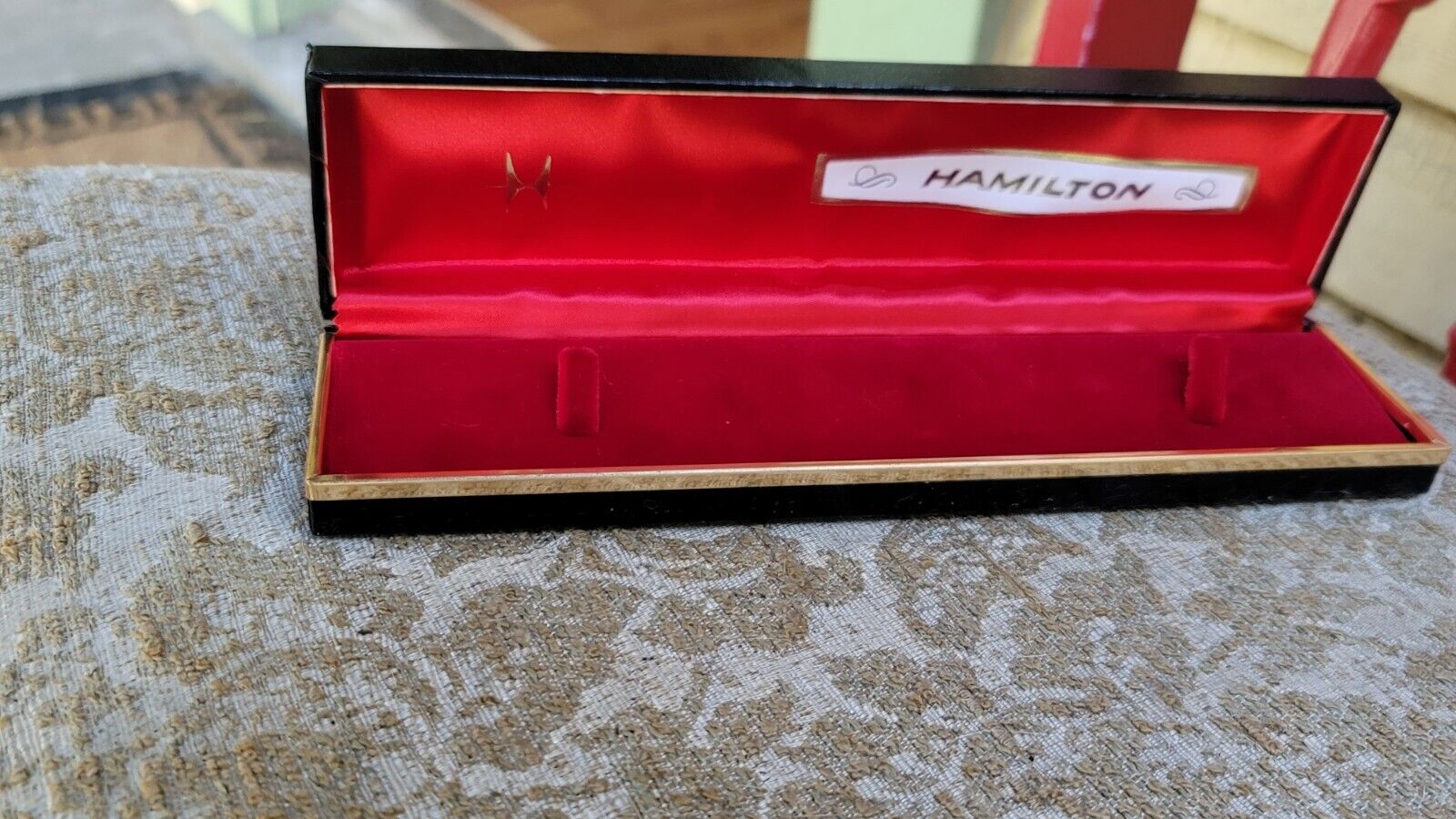 Vintage HAMILTON Wrist watch BOX ONLY Art Deco Nouveau Box Only 9" L