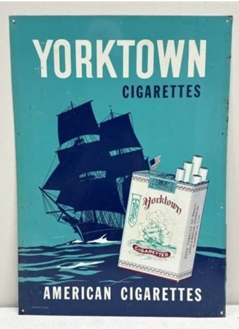 VINTAGE YORKTOWN SIGN CIGARETTE. Advertising  See Pictures 14.5" Long