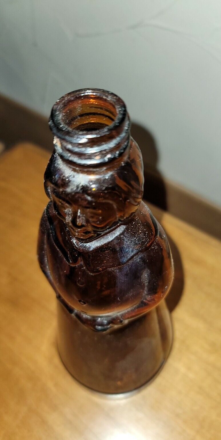 Vtg 1974  Mrs Butterworth Figural Amber Glass Bottle collectable rare