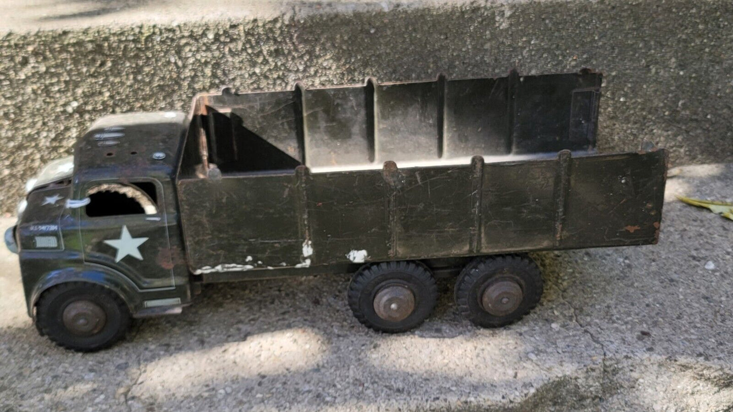 Vintage Antique Mark Lumar Heavy Pressed Steel Military Truck