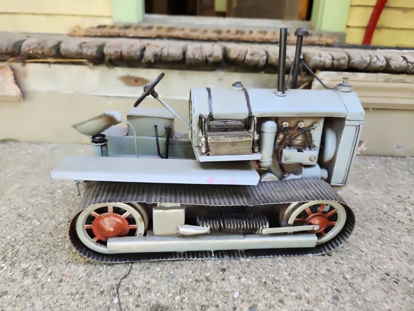 Caterpillar Tractor Co 2 Ton Tin Sculpture Collectible 