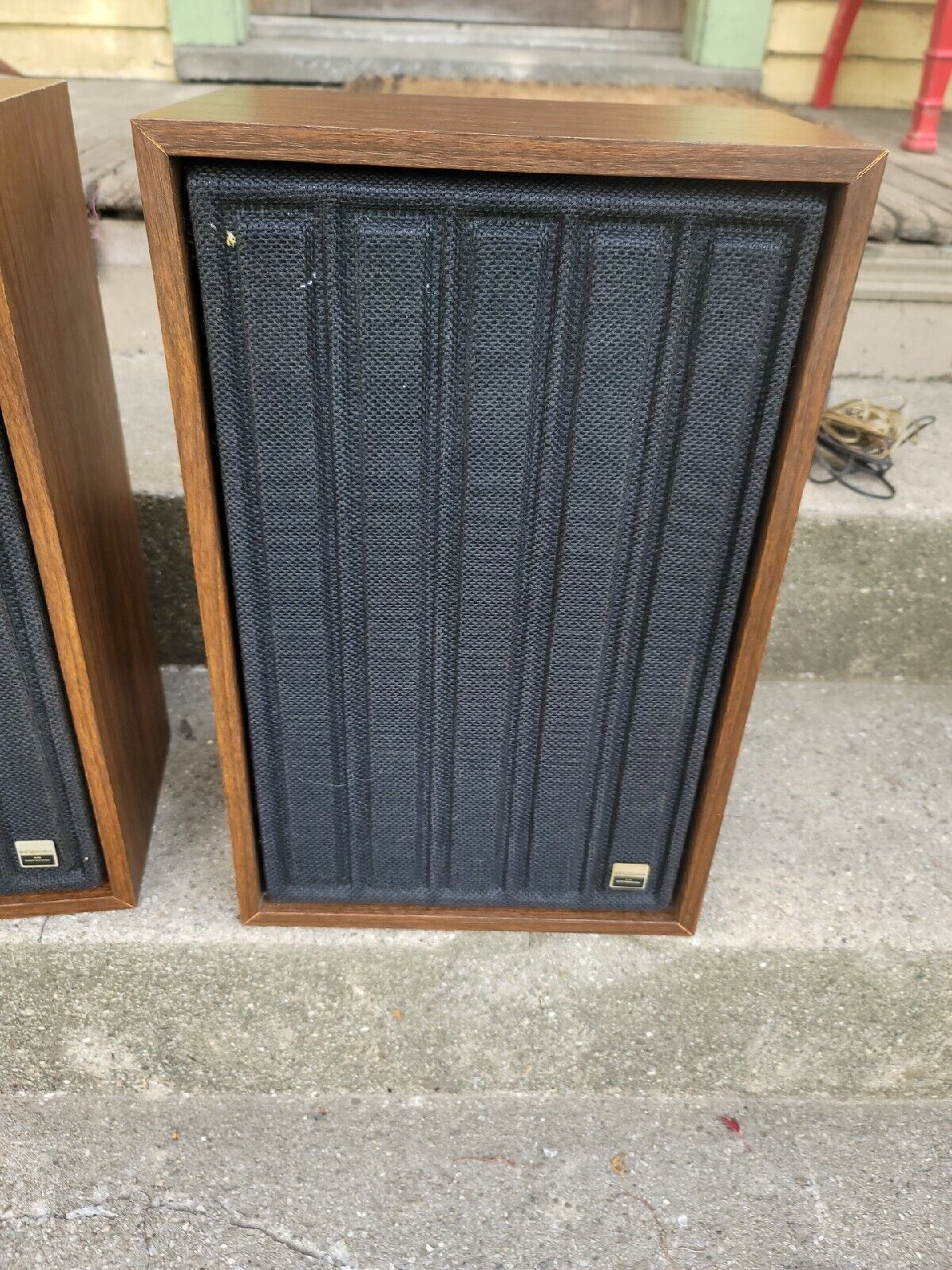 sylvania air suspension vintage speakers Genuine Working Lot of 2 SA 508000