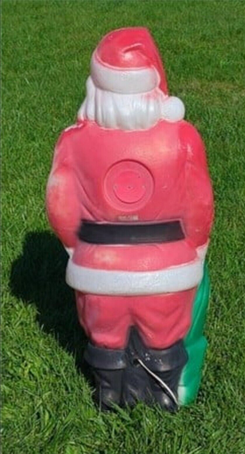 Vintage 1968 Empire Blow-Mold 46-inch Giant Santa, Christmas Light-up Lawn Santa