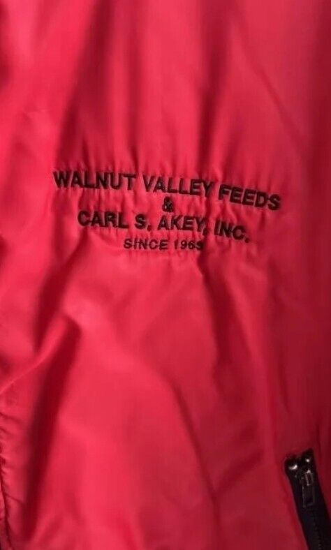 Vintage Farmers Grain Co. Seeds Jacket XXL Red Farm Farmer King Coat Indiana 