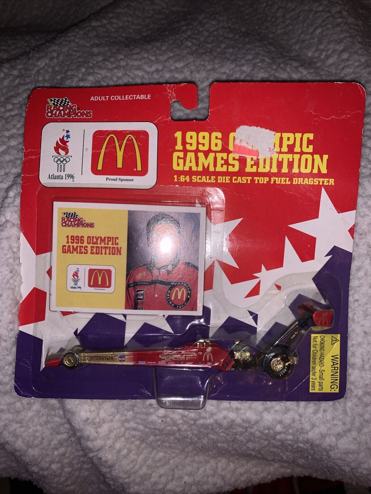 RACING CHAMPIONS 1996 OLYMPIC GAMES EDITION 1/64 DIECAST DRAGSTER MOC MCDONALDS