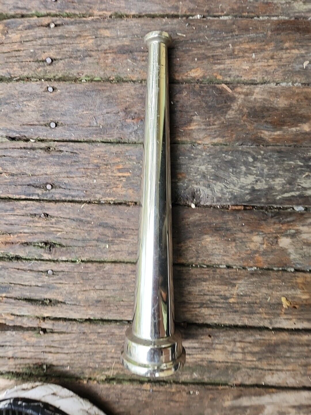 Vintage Elkhart "Fire Hose Nozzel" nickel plated 13"