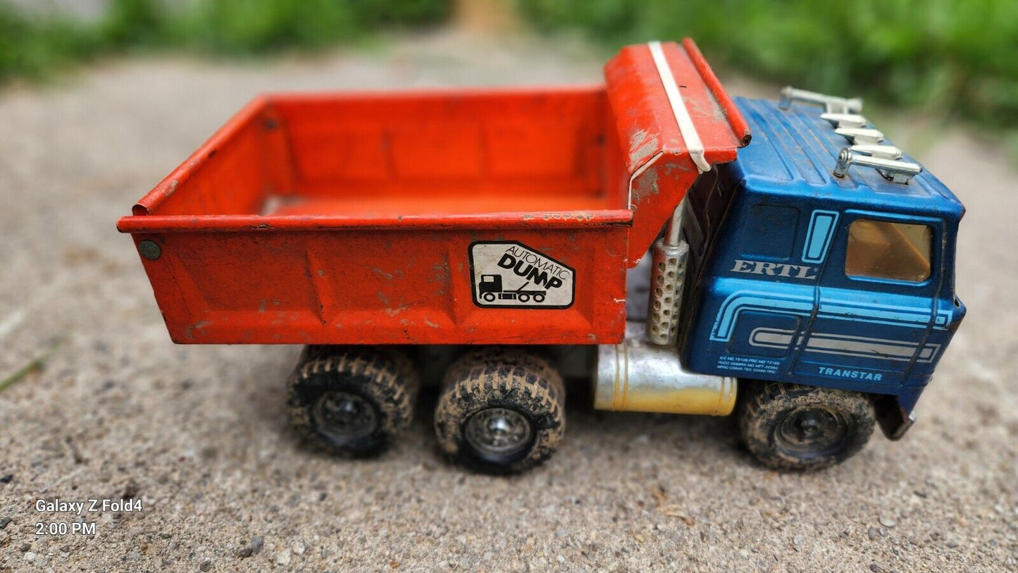 Vintage Ertl Pressed Steel Automatic Hydraulic Dump Truck International Transtar