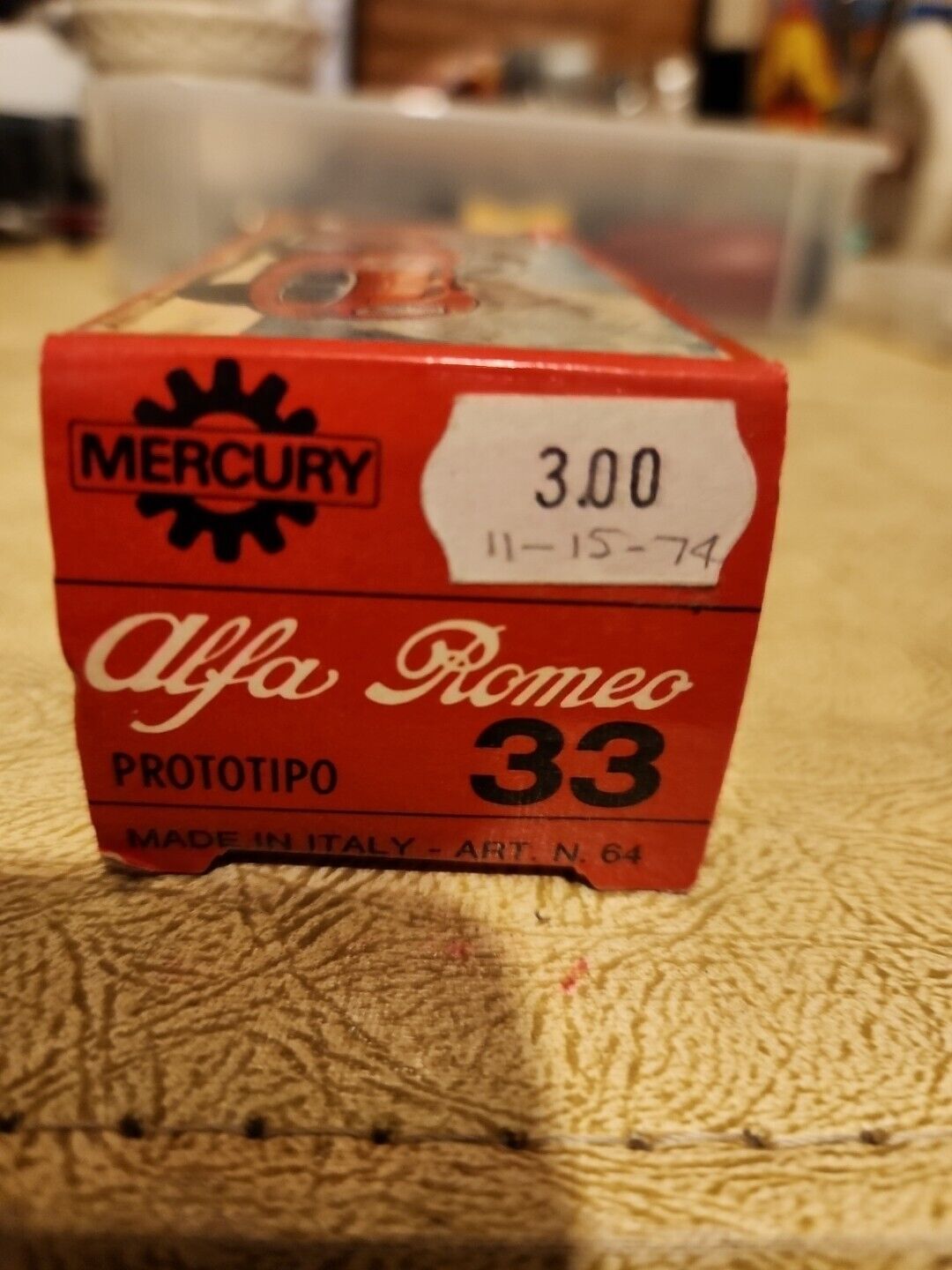 Mercury (Italy) No. 29 Alfa-Romeo Giulia 'Canguro' Near-Mint with Original box!