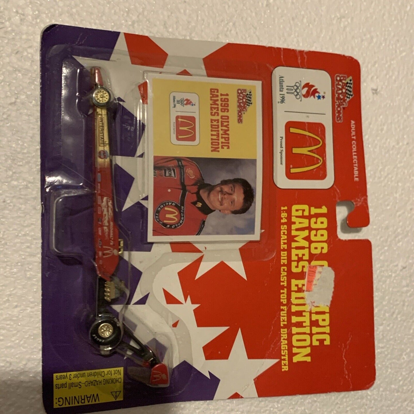 RACING CHAMPIONS 1996 OLYMPIC GAMES EDITION 1/64 DIECAST DRAGSTER MOC MCDONALDS