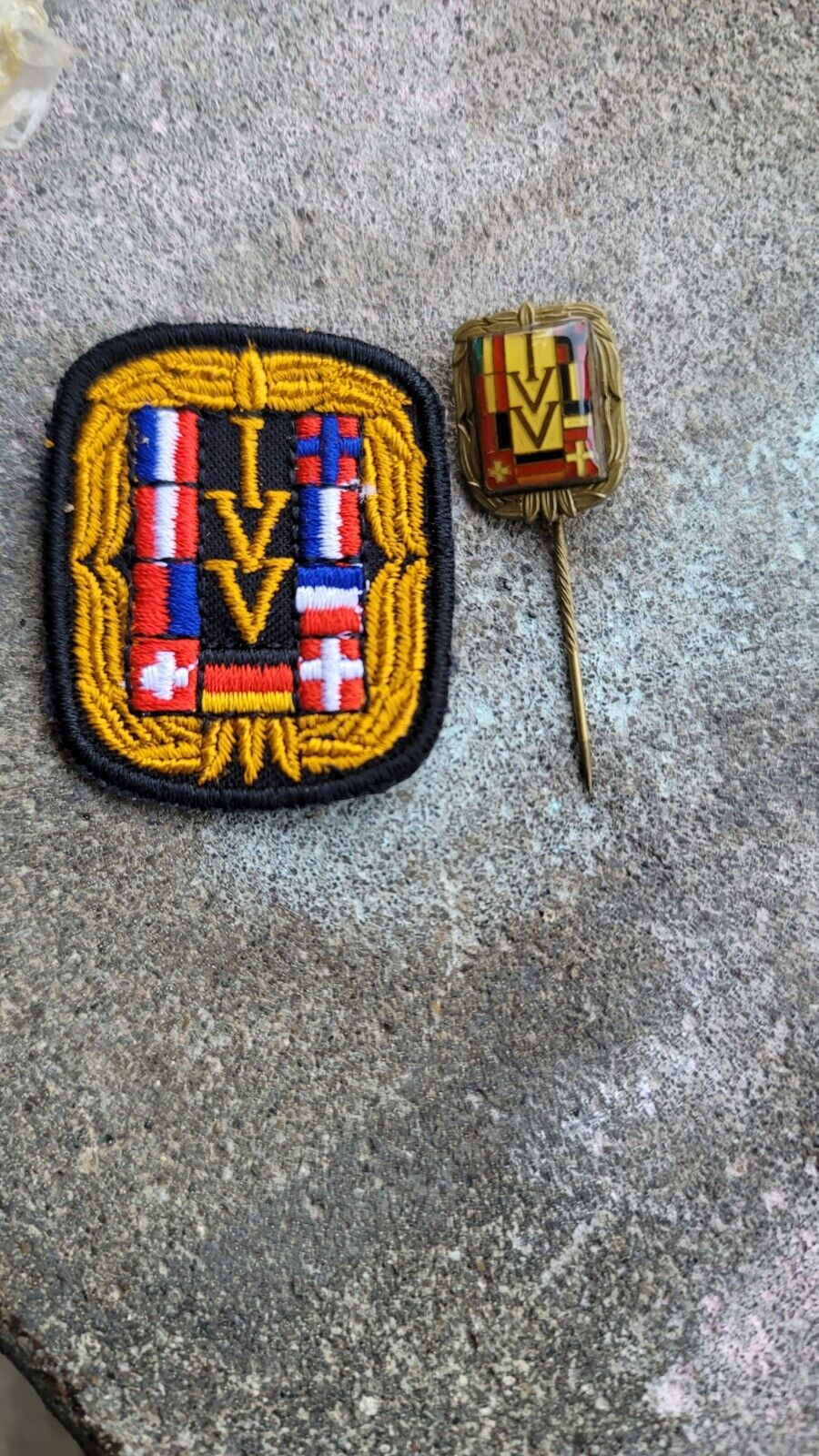 German Patch Pin IVV Internationaler Volkssportverband  Embroidered Vintage NOS