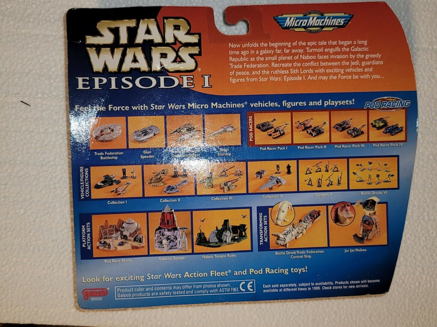 STAR WARS MICRO MACHINES EPISODE 1 COLLECTION 4 1998  NEW SEALED