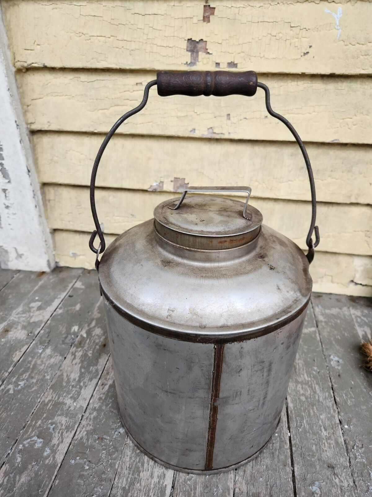 Vintage Pennsylvania Railroad PRR Stainless Steel 2 Gallon Water Can Keystone