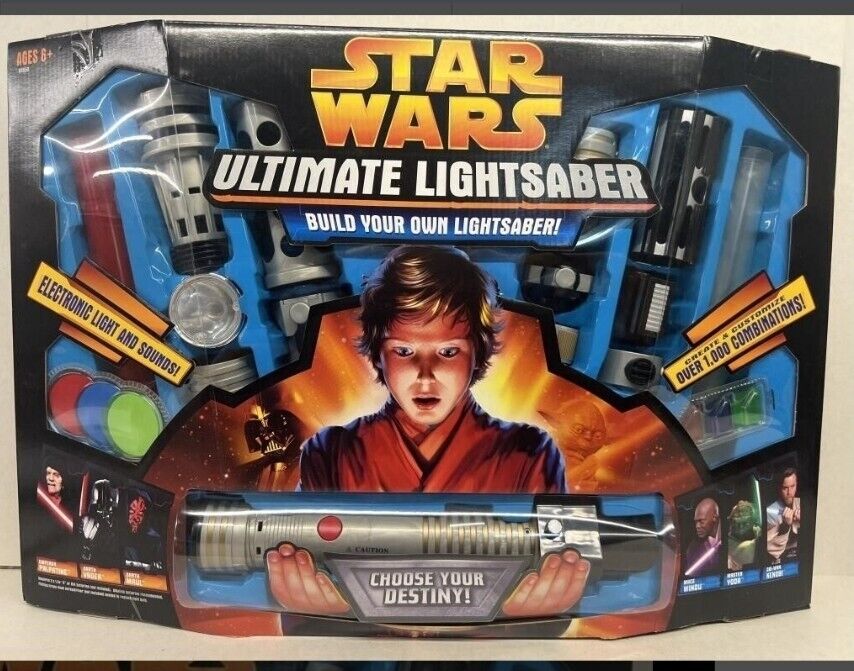 Star Wars Build Your Own Ultimate Lightsaber Hasbro Lucasfilm 2005 RARE SEALED