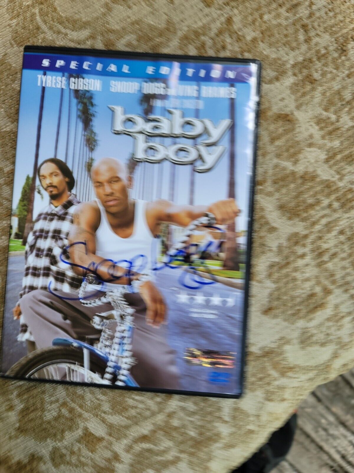 SNOOP DOGG AUTOGRAPH SIGNED BABY BOY DVD INSERT GOOD SIG BLUE PAINT PEN