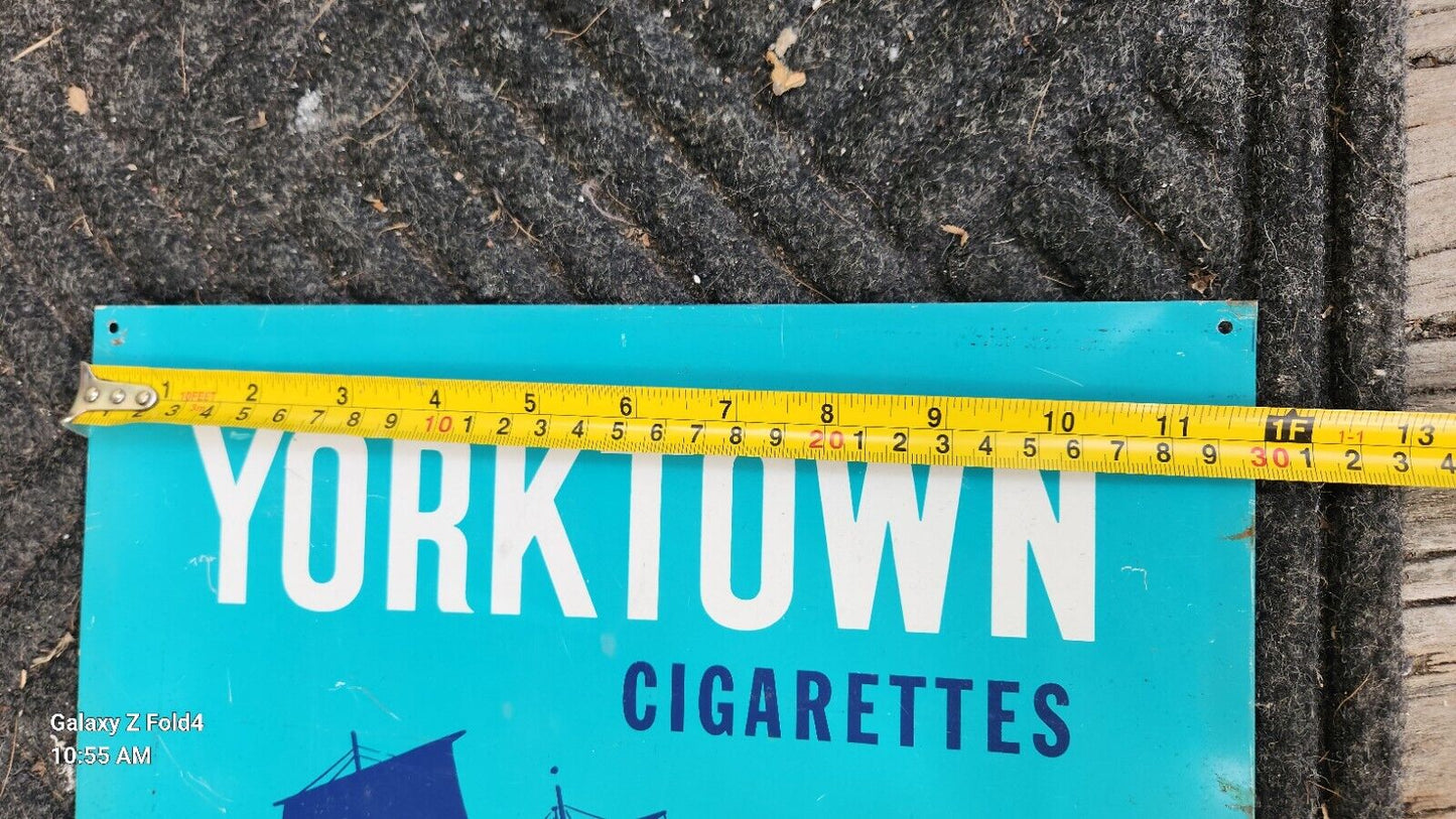 VINTAGE YORKTOWN SIGN CIGARETTE. Advertising  See Pictures 14.5" Long