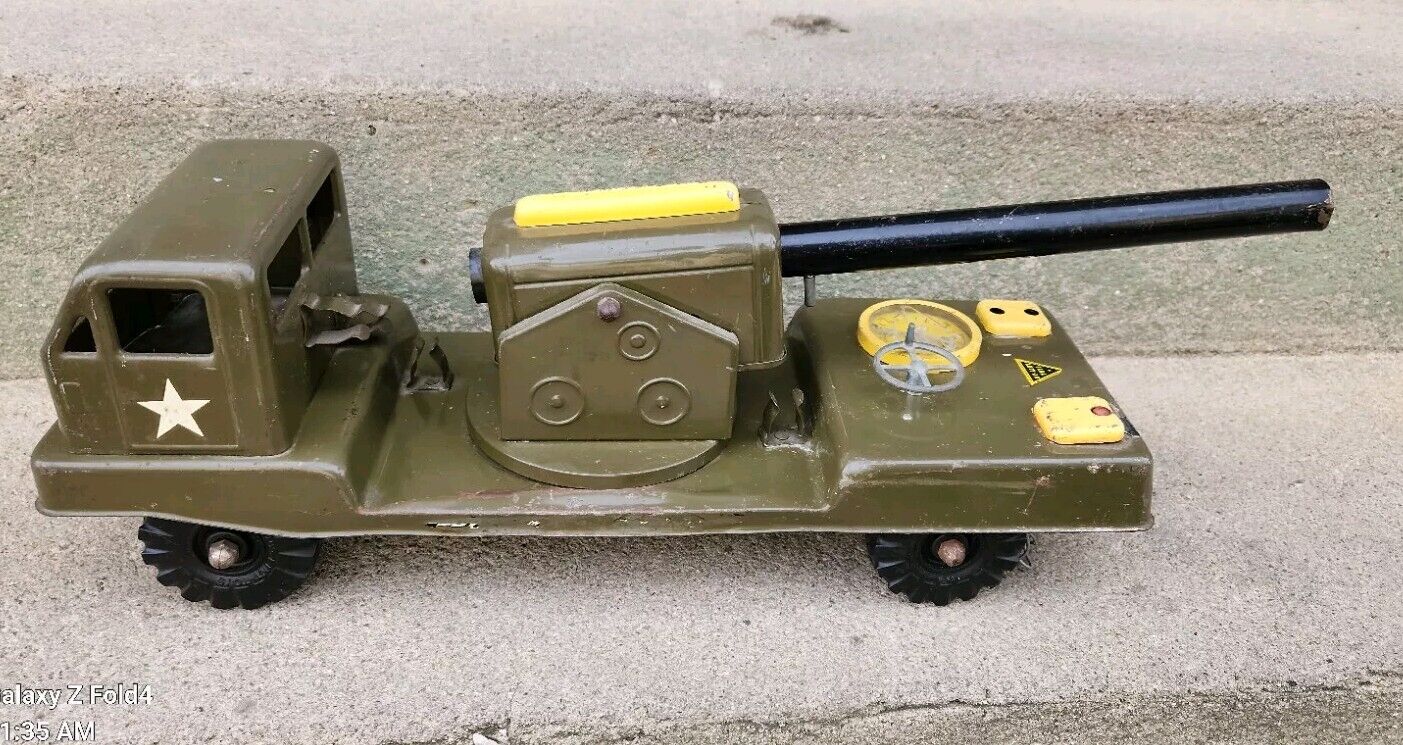 Vintage Ny-lint N-2400 Electronic Cannon Toy Truck 1950's Battery Operated