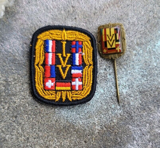 German Patch Pin IVV Internationaler Volkssportverband  Embroidered Vintage NOS