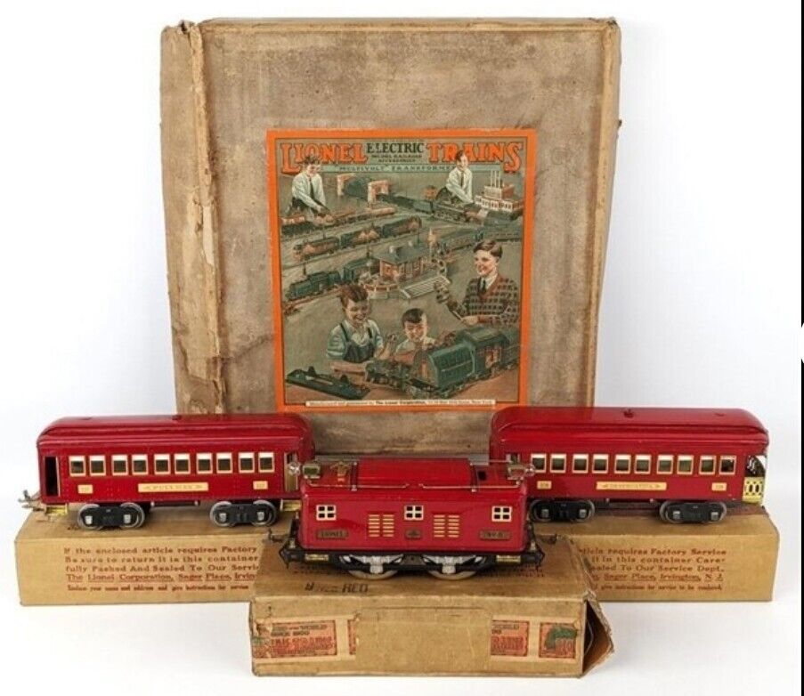 Vintage Prewar Lionel 2528WS 5-Star General Red Set Original Box 