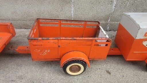 Vintage Nylint U Haul 60 Ford Pickup Truck + Trailers, Pressed Steel 3 Piece Set