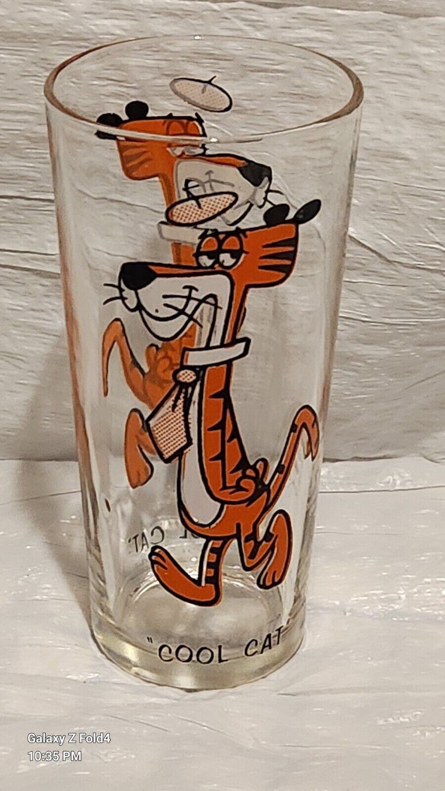 Pepsi Cool Cat Bros 1973 Looney Tunes Glass Collector Series Ex Condition