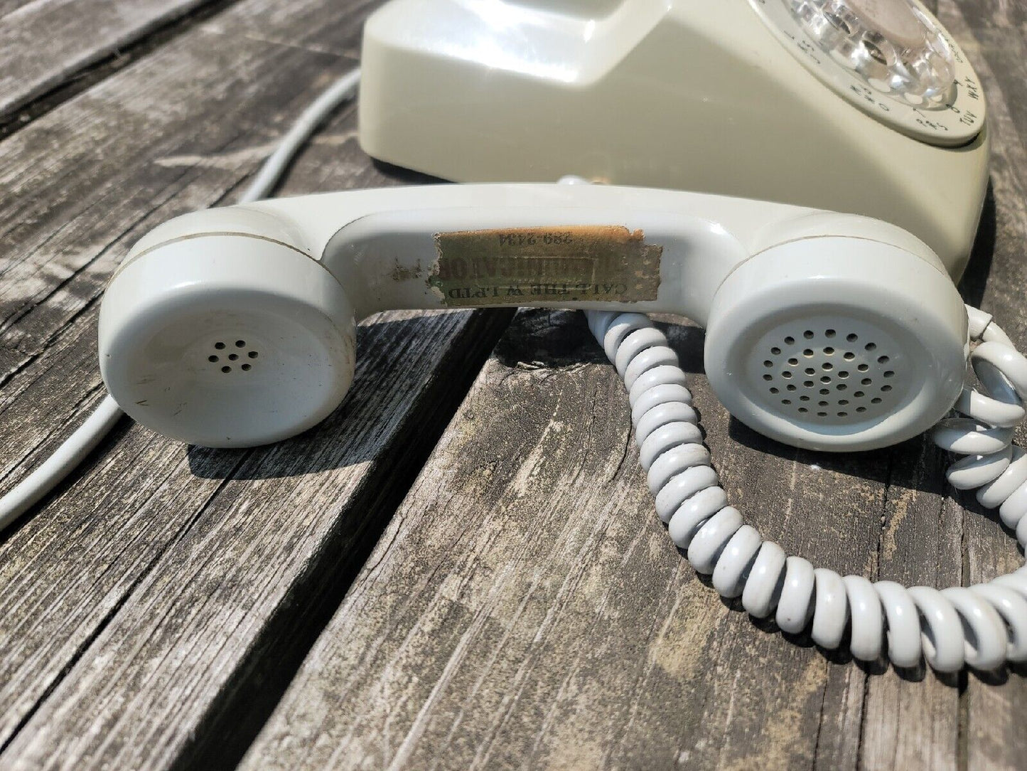 Vintage Bell System Western Electric Cream Rotary Desk Phone Cream Telephone