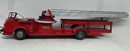 Vintage Doepke Rossmoyne Model Toys Ladder Fire Truck Pressed Steel 1950s