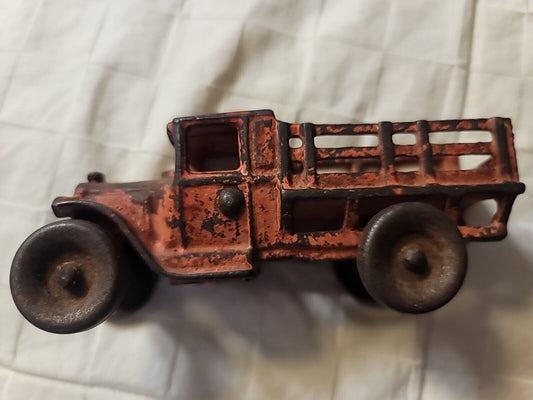 Vintage Original Arcade Cast Iron Stake Truck No 213 R Die Cast Collectible 