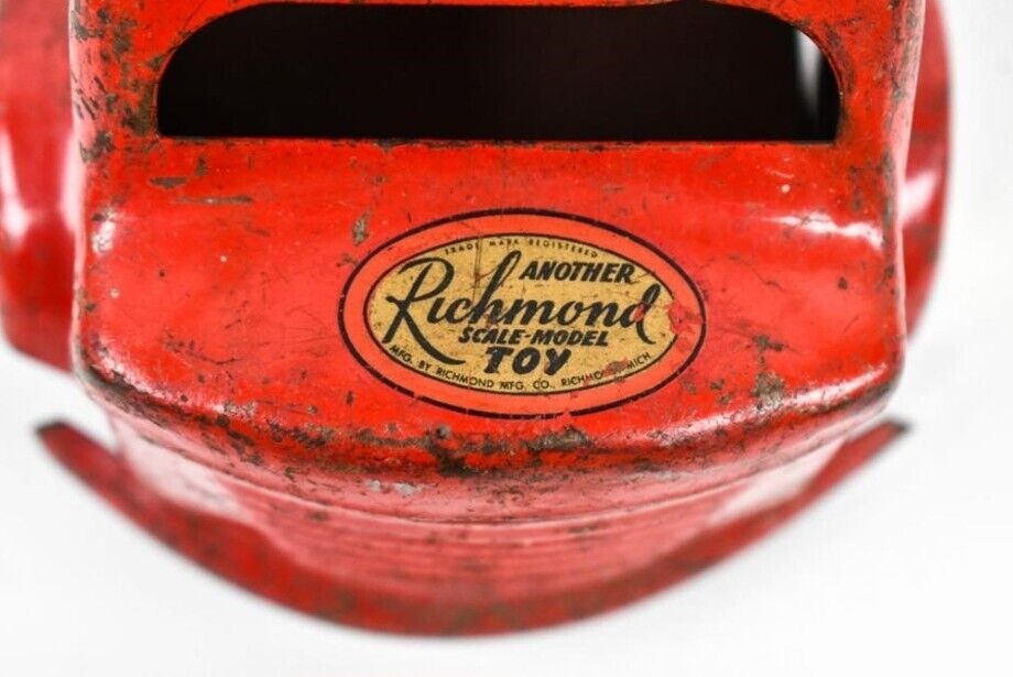 Vintage RICHMOND PRESSED STEEL MODEL TOY TRUCK DUMP TRUCK 1940's 