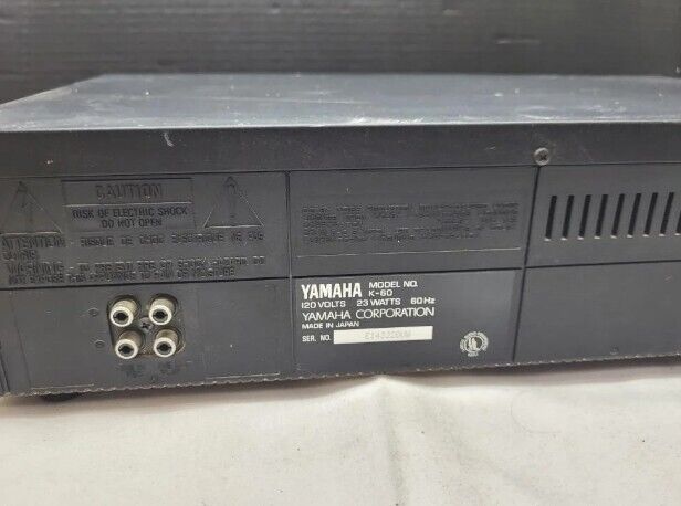 Yamaha K60 Vintage Natural Sound Stereo Double Cassette Deck Dolby BC NR Dubbing