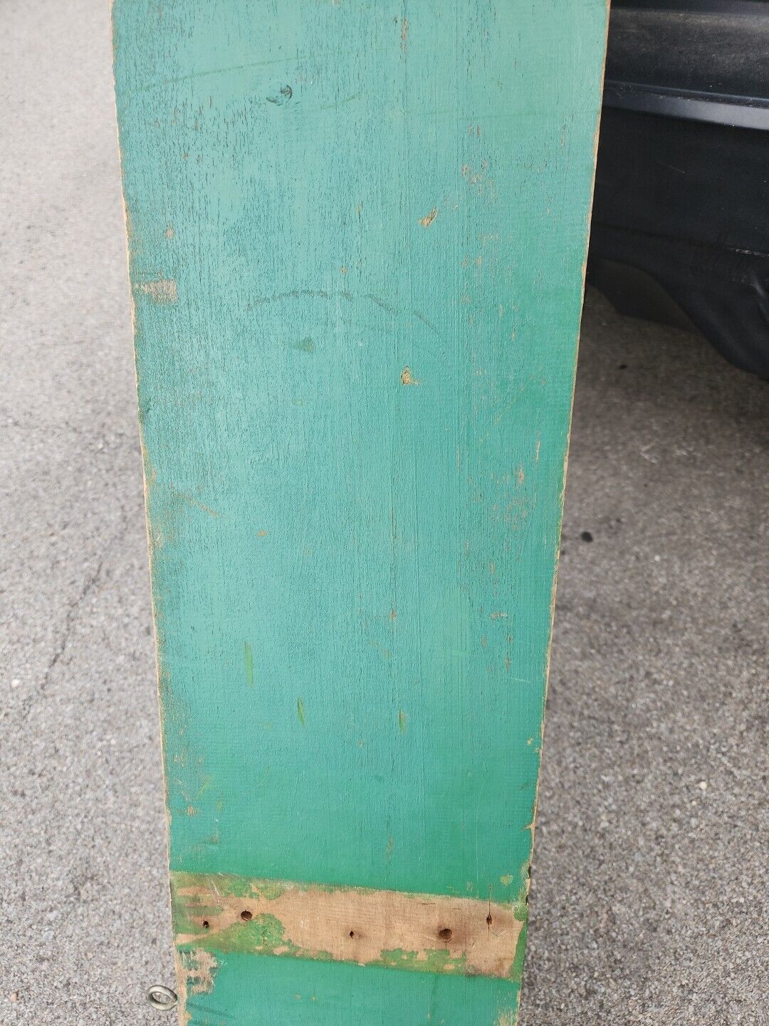 VINTAGE GREEN STUDEBAKER CARS AND TRUCKS Hand Painted Wood SIGN 9" X 59"  