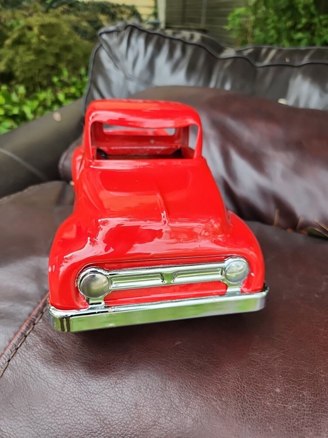 Restored Vintage 1955 Tonka Round Fender Stepside Pickup Truck  12'' LONG 