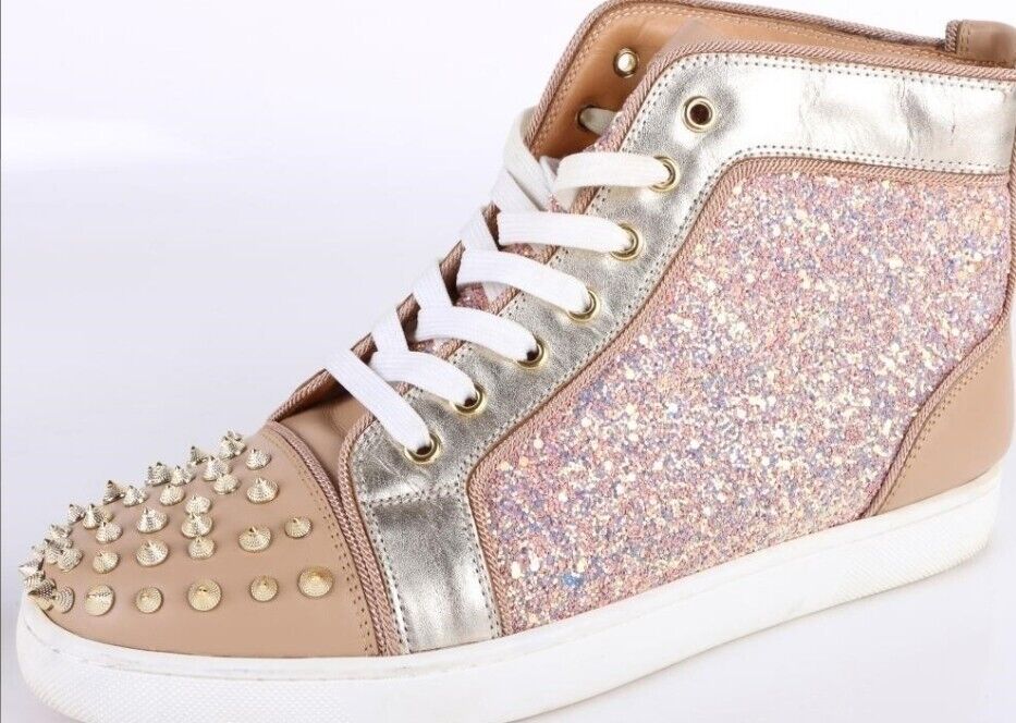 Christian Louboutin Louis Flat Veau Velours/Strass Sneakers Mens Size 12 46