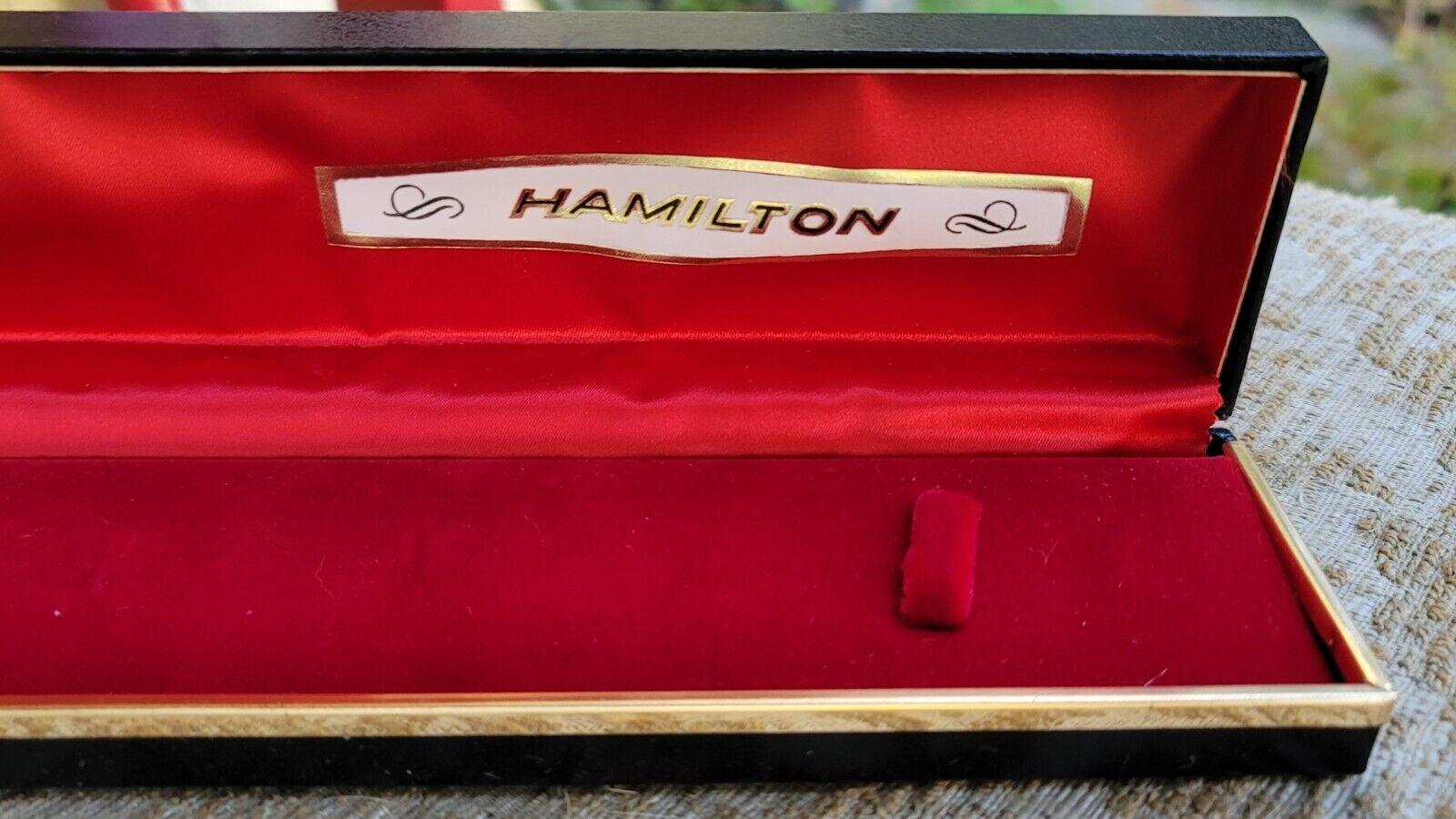 Vintage HAMILTON Wrist watch BOX ONLY Art Deco Nouveau Box Only 9" L