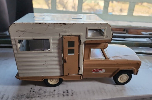 Vintage 1970's Tonka Toys Pittsburgh Steelers Mini Tan Jeep Camper Truck #70