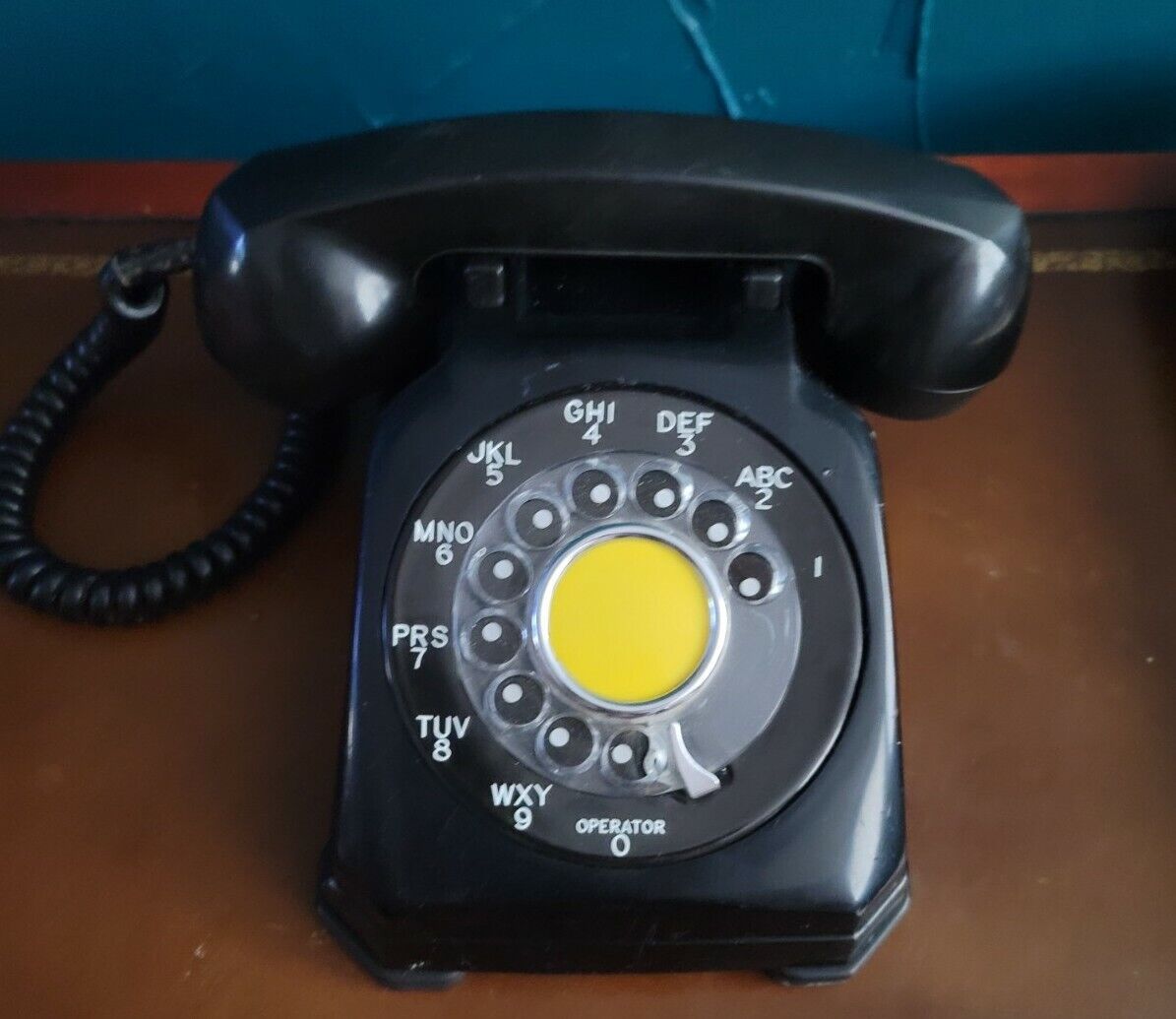 VINTAGE STROMBERG CARLSON 1543 W-K BLACK  ROTARY TELEPHONE 1950S WORKS