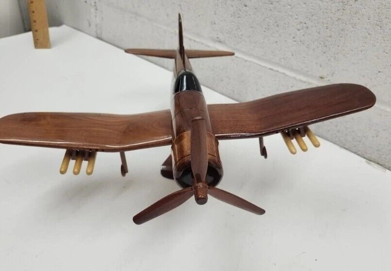 F4U Corsair Mahogany Wood Desktop Airplane Model