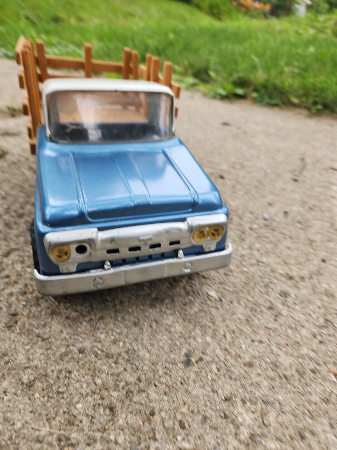 Vintage Structo Tonka  customized Truck W/ Wood Stake bed Nice Collectible Toy